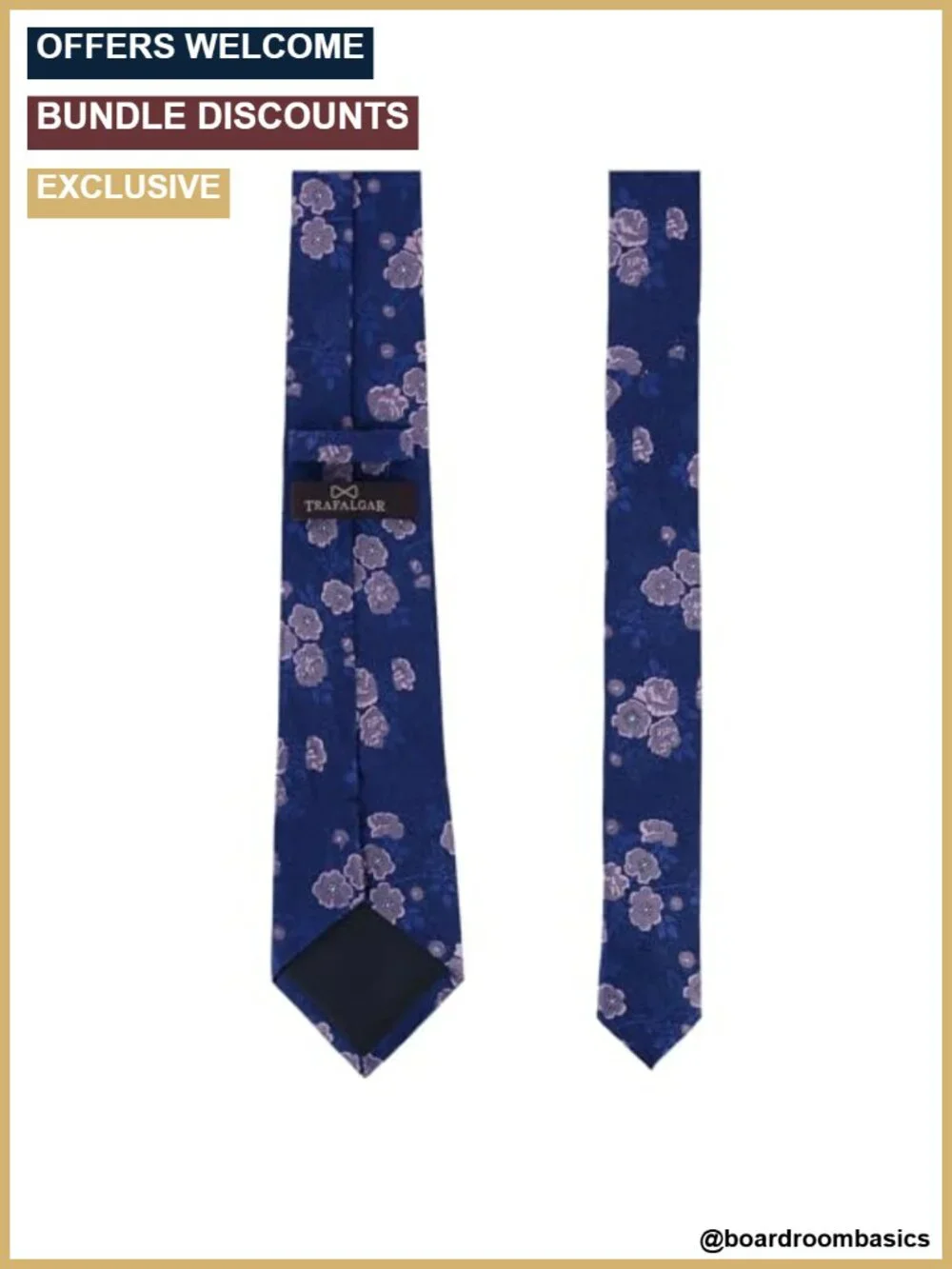 Silk Men's Novelty Necktie Classic Floral 57.5x3 in